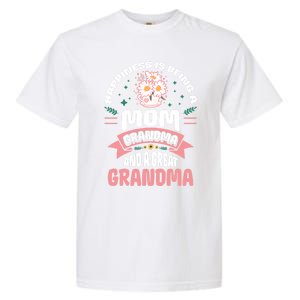 Happiness Is Being A Mom Grandma And Great Grandma Gigi Meaningful Gift Garment-Dyed Heavyweight T-Shirt