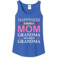 Happiness Is Being A Mom Grandma And Great Grandma Mother Funny Gift Ladies Essential Tank