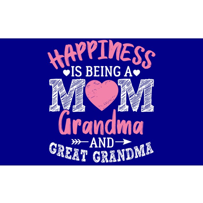 Happiness Is Being A Mom Grandma And Great Grandma Great Gift Bumper Sticker