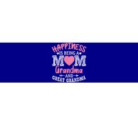 Happiness Is Being A Mom Grandma And Great Grandma Great Gift Bumper Sticker