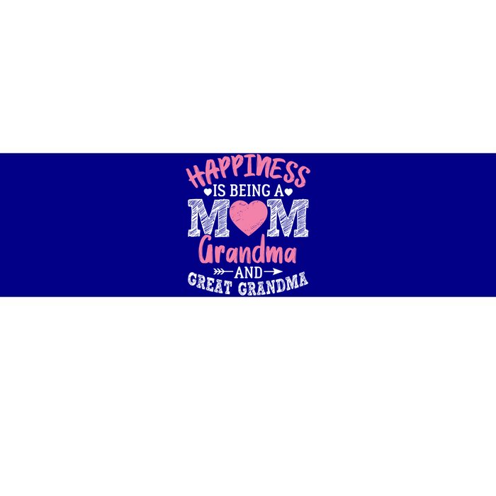 Happiness Is Being A Mom Grandma And Great Grandma Great Gift Bumper Sticker