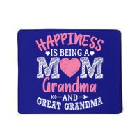 Happiness Is Being A Mom Grandma And Great Grandma Great Gift Mousepad