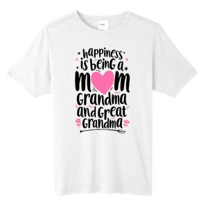 Happiness Is Being A Mom Grandma And Great Grandma Tall Fusion ChromaSoft Performance T-Shirt