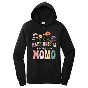 Happiness Is Being A Momo Floral Design Momo MotherS Day Women's Pullover Hoodie