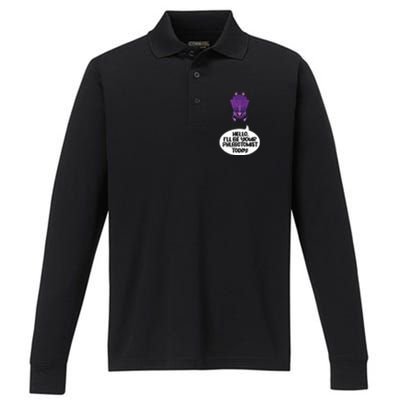 Hey Ill Be Your Phlebotomist Today Phlebotomy Medical Tech Performance Long Sleeve Polo