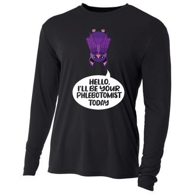 Hey Ill Be Your Phlebotomist Today Phlebotomy Medical Tech Cooling Performance Long Sleeve Crew