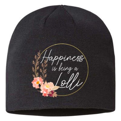 Happiness Is Being A Lolli Announcement Floral Mothers Day Sustainable Beanie