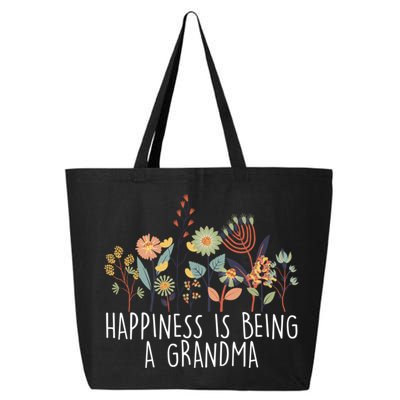 Happiness Is Being Grandma Wildflower Grandma MotherS Day Meaningful Gift 25L Jumbo Tote