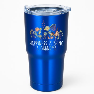 Happiness Is Being Grandma Wildflower Grandma MotherS Day Meaningful Gift Tumbler