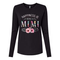 Happiness is being a Mimi Funny Mimi Mother's Day Womens Cotton Relaxed Long Sleeve T-Shirt