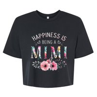 Happiness is being a Mimi Funny Mimi Mother's Day Bella+Canvas Jersey Crop Tee