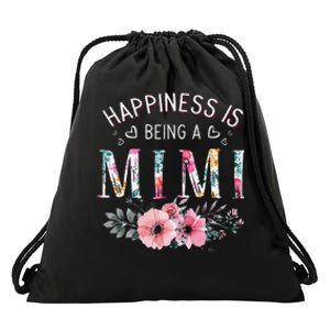 Happiness is being a Mimi Funny Mimi Mother's Day Drawstring Bag