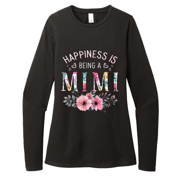 Happiness is being a Mimi Funny Mimi Mother's Day Womens CVC Long Sleeve Shirt