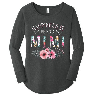 Happiness is being a Mimi Funny Mimi Mother's Day Women's Perfect Tri Tunic Long Sleeve Shirt