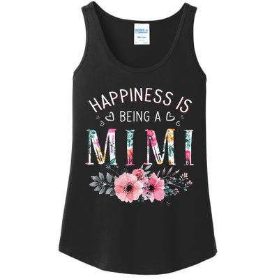 Happiness is being a Mimi Funny Mimi Mother's Day Ladies Essential Tank