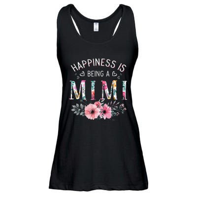 Happiness is being a Mimi Funny Mimi Mother's Day Ladies Essential Flowy Tank