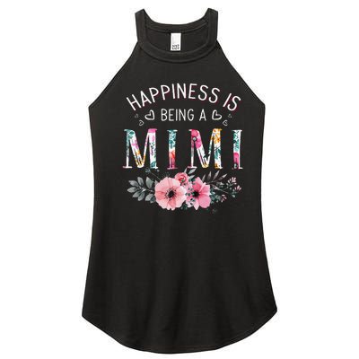 Happiness is being a Mimi Funny Mimi Mother's Day Women's Perfect Tri Rocker Tank