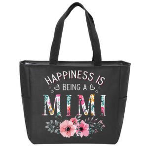 Happiness is being a Mimi Funny Mimi Mother's Day Zip Tote Bag