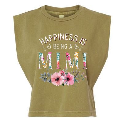 Happiness is being a Mimi Funny Mimi Mother's Day Garment-Dyed Women's Muscle Tee