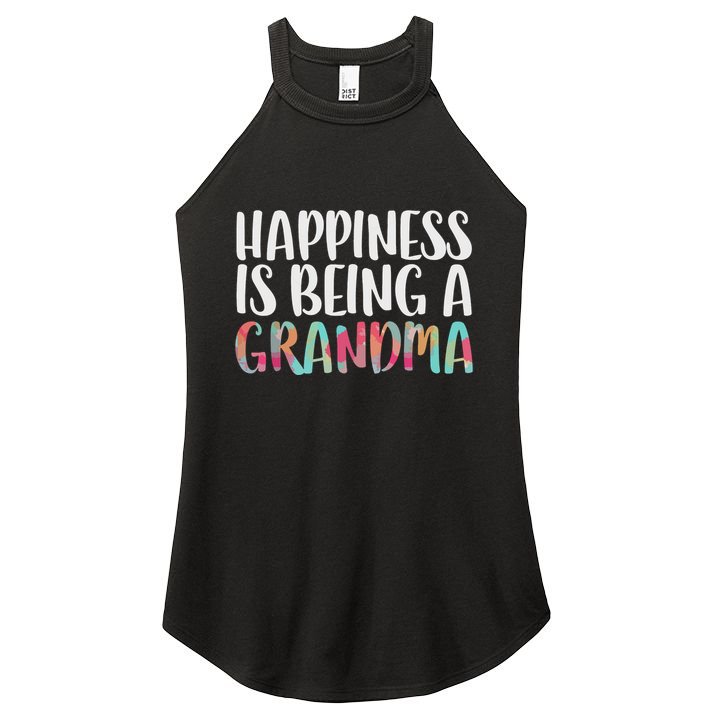 Happiness Is Being A Grandma Mothers Day Women's Perfect Tri Rocker Tank