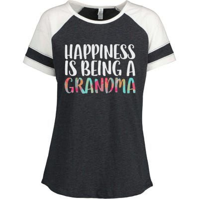 Happiness Is Being A Grandma Mothers Day Enza Ladies Jersey Colorblock Tee