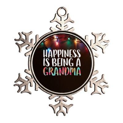 Happiness Is Being A Grandma Mothers Day Metallic Star Ornament