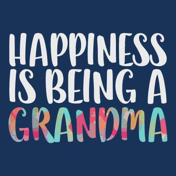 Happiness Is Being A Grandma Mothers Day 7 Panel Mesh Trucker Snapback Hat