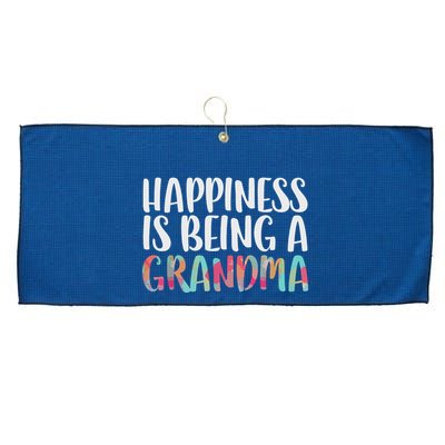 Happiness Is Being A Grandma Mothers Day Large Microfiber Waffle Golf Towel