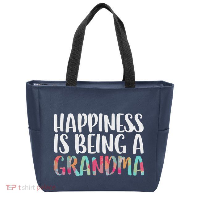 Happiness Is Being A Grandma Mothers Day Zip Tote Bag