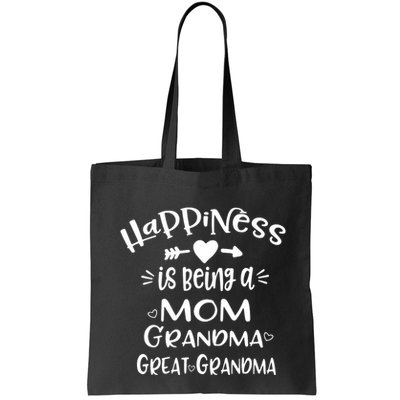 Happiness Is Being A Mom Grandma Great Grandma Long Sleeve Bag