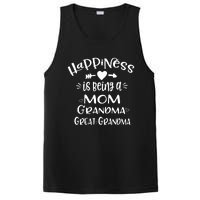 Happiness Is Being A Mom Grandma Great Grandma Long Sleeve PosiCharge Competitor Tank