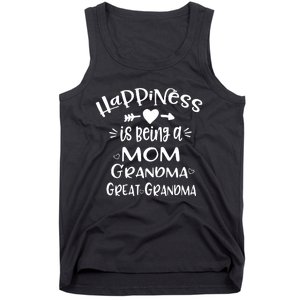 Happiness Is Being A Mom Grandma Great Grandma Long Sleeve Tank Top