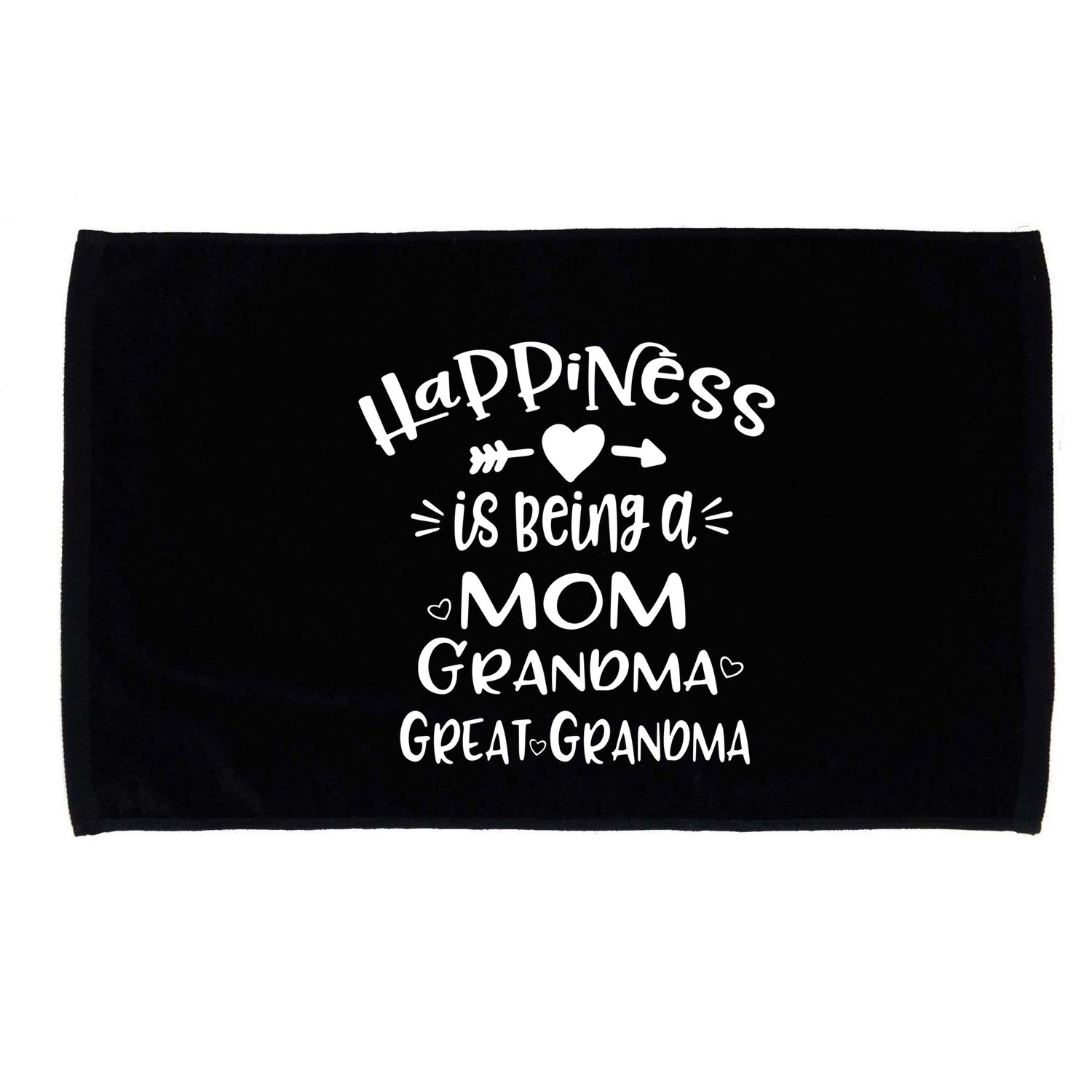 Happiness Is Being A Mom Grandma Great Grandma Long Sleeve Microfiber Hand Towel
