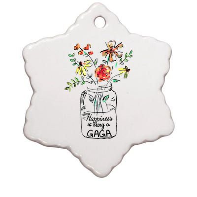 Happiness Is Being Gaga Life Flower Artgrandma Ceramic Star Ornament