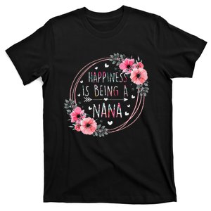 Happiness Is Being A Nana Floral Flower Mother's Day T-Shirt