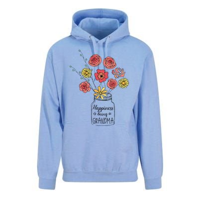 Happiness Is Being A Grandma Flower Mother's Day Unisex Surf Hoodie