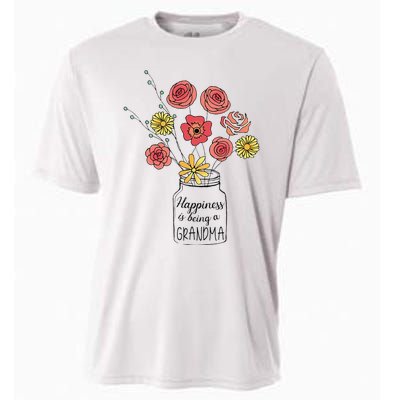 Happiness Is Being A Grandma Flower Mother's Day Cooling Performance Crew T-Shirt