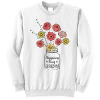 Happiness Is Being A Grandma Flower Mother's Day Sweatshirt