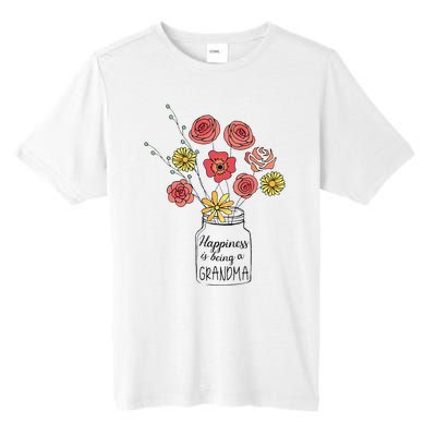 Happiness Is Being A Grandma Flower Mother's Day Tall Fusion ChromaSoft Performance T-Shirt