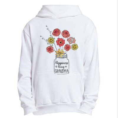 Happiness Is Being A Grandma Flower Mother's Day Urban Pullover Hoodie