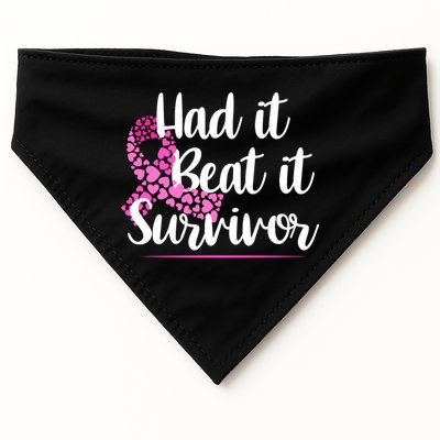 Had It Beat It Survivor Breast Cancer USA-Made Doggie Bandana