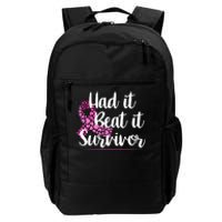 Had It Beat It Survivor Breast Cancer Daily Commute Backpack