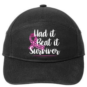 Had It Beat It Survivor Breast Cancer 7-Panel Snapback Hat