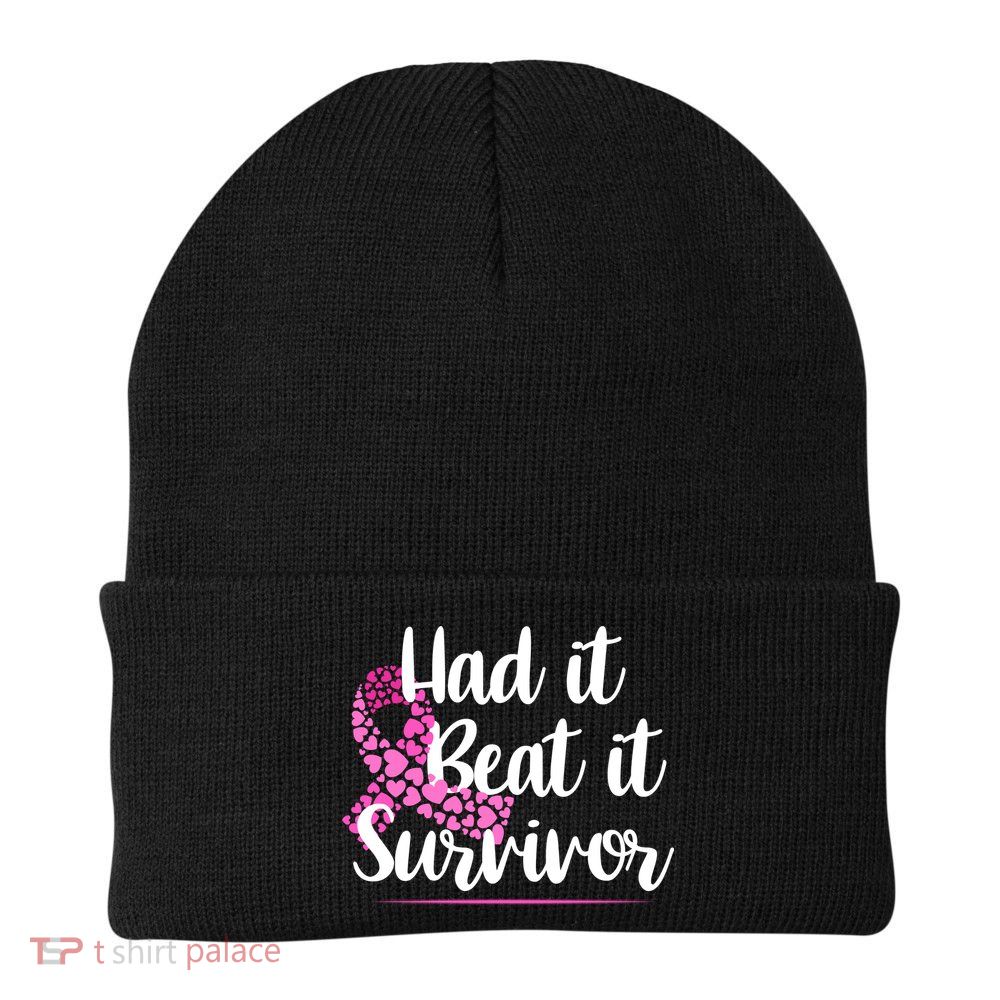 Had It Beat It Survivor Breast Cancer Knit Cap Winter Beanie