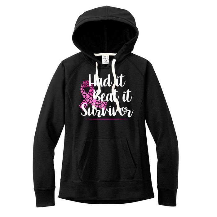 Had It Beat It Survivor Breast Cancer Women's Fleece Hoodie