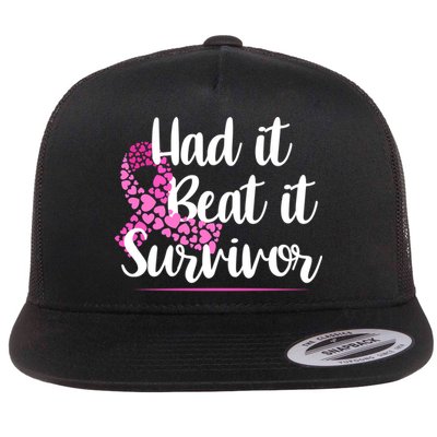 Had It Beat It Survivor Breast Cancer Flatbill Hat