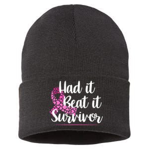 Had It Beat It Survivor Breast Cancer Sustainable Knit Beanie