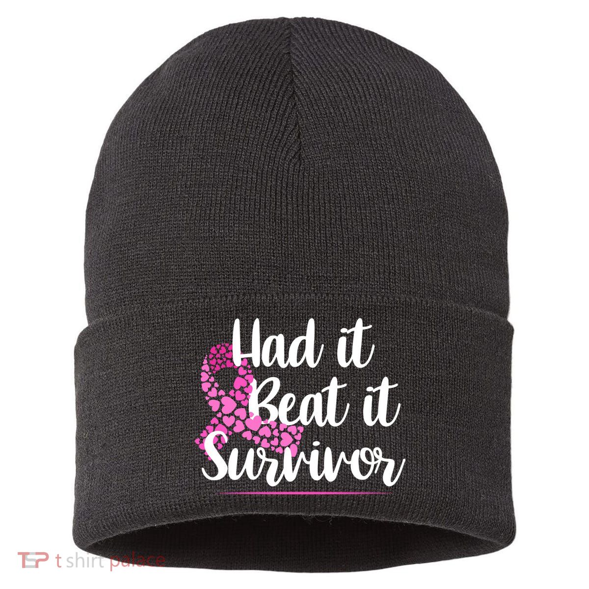 Had It Beat It Survivor Breast Cancer Sustainable Knit Beanie