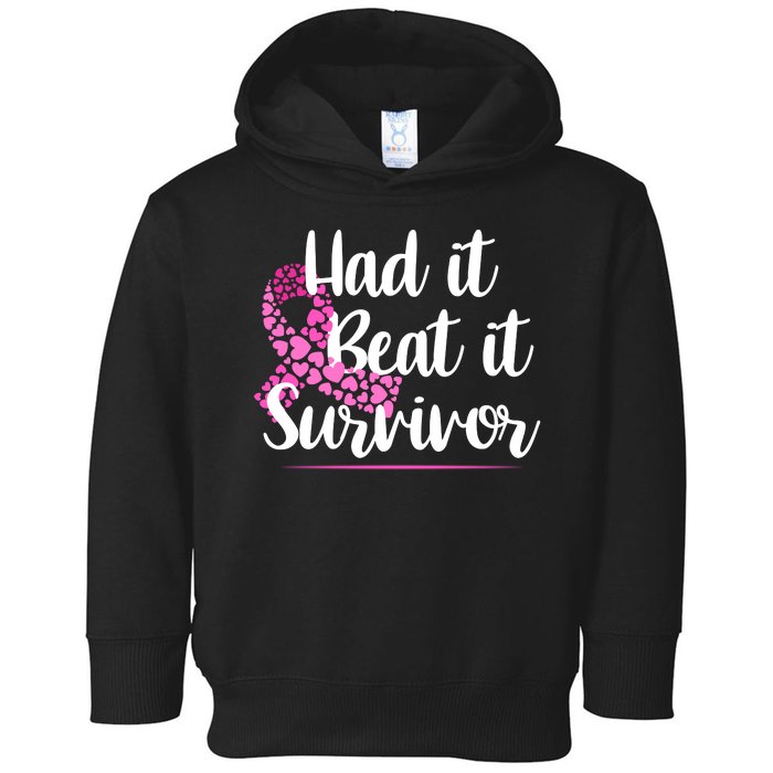 Had It Beat It Survivor Breast Cancer Toddler Hoodie