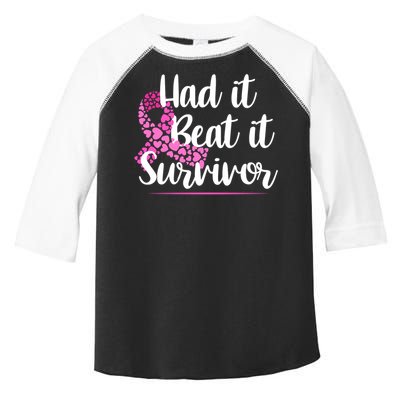 Had It Beat It Survivor Breast Cancer Toddler Fine Jersey T-Shirt